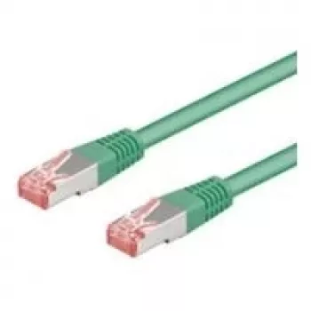 Cavo patch CAT 6 Wentronic Goobay, S/FTP (PiMF), verde, 15 m - LSZH senza alogeni, rame (68295)