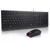 Set tastiera e mouse con filo Lenovo Essential 4X31R64445 — tastiera full-size con filo USB e mouse con filo USB