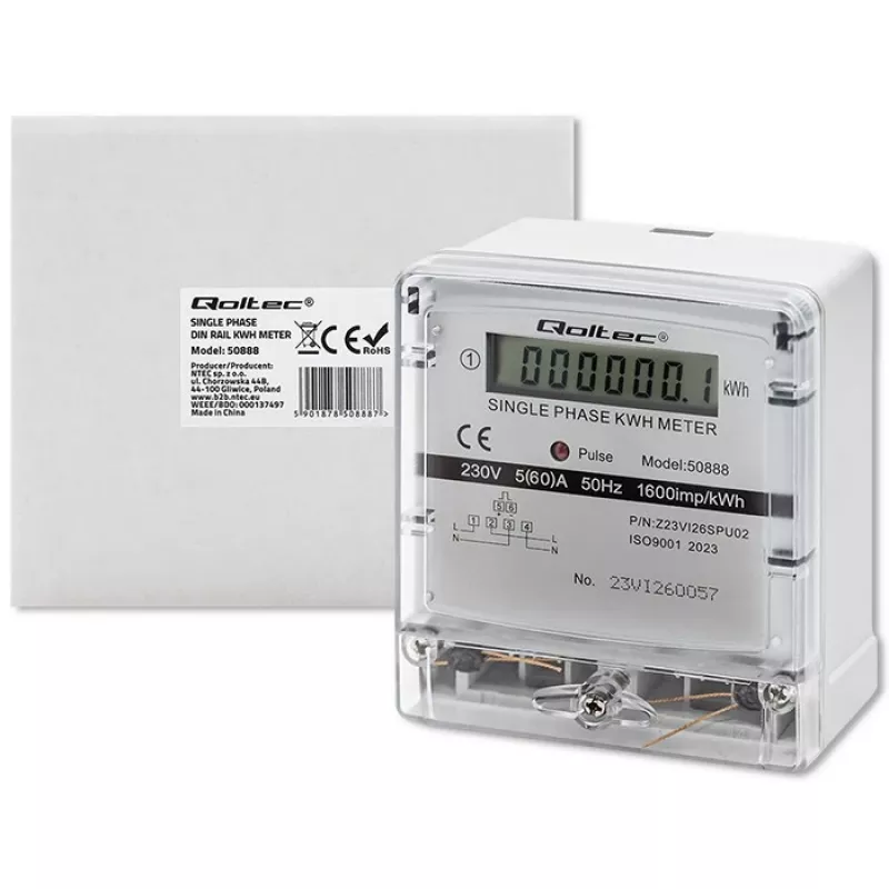 Contatore elettronico monofase del consumo energetico 230V LDC