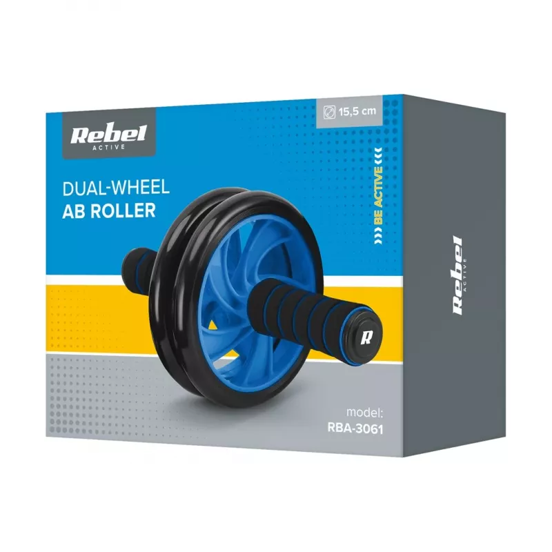 REBEL ACTIVE ruota doppia, rullo per addominali AB Wheel
