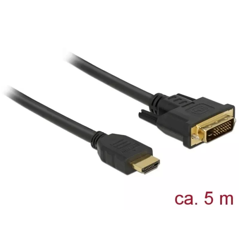 Adattatore cavo video DeLOCK 85656 5 m HDMI tipo A DVI nero