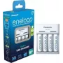Panasonic eneloop BQ-CC61 Caricabatterie con 4 x 2200 mAh batterie (K-KJ61MCD40USB)