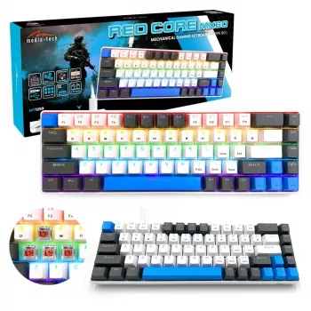 Tastiera meccanica MEDIA-TECH MT1259 Red Core MX60, formato 60%, switch CHERRY MX Red, retroilluminazione RGB, USB, tasti High-Profile