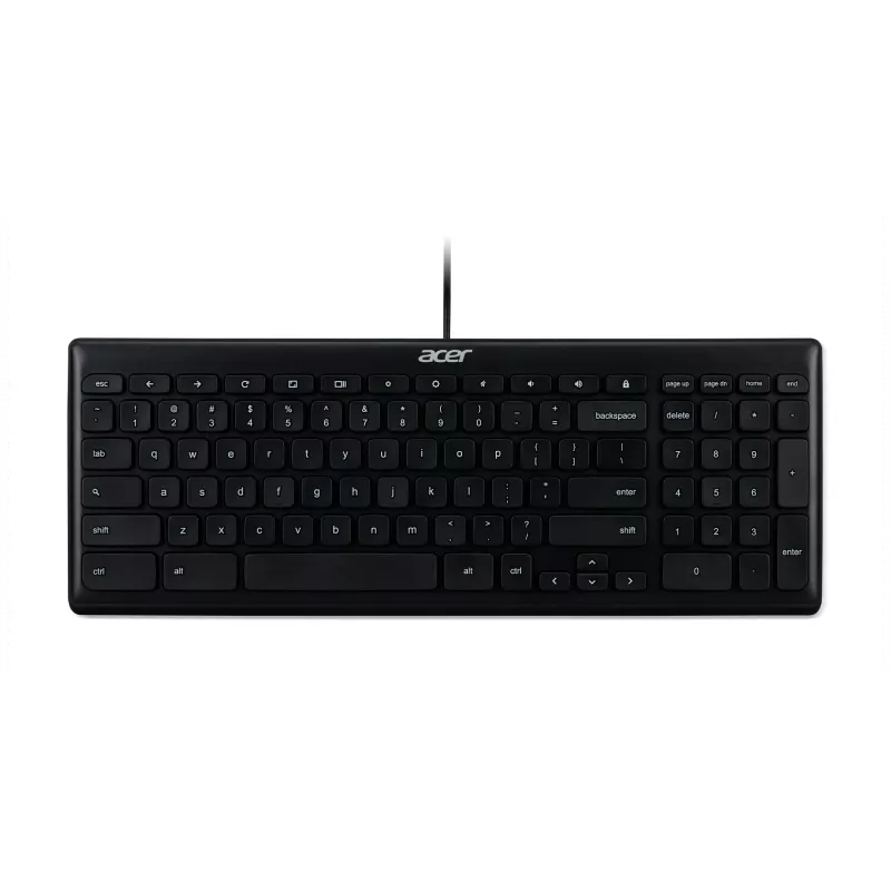 Acer AKW900 GP.KBD11.04F tastiera cablata USB, US International QWERTY, nera
