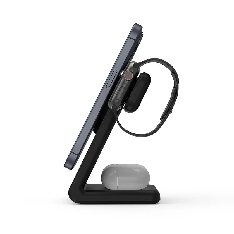 Caricabatterie da interno Crong CRG-MSPS-BLK smartwatch nero Lightning USB wireless