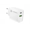 Caricabatterie rapido da parete NATEC RIBERA 12V 20W USB-C PD 3.0 + USB-A Samsung AFC bianco