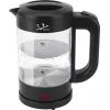 Jata HA702 bollitore elettrico, 1,2 l, 1500 W, vetro borosilicato, senza fili, nero