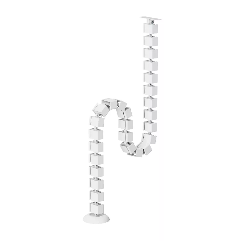 Gestione cavi SBOX CC-1016W bianco, 16 fessure per cavi di rete e di alimentazione