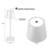 Lampada da tavolo ricaricabile Beper P201UTP102, interruttore touch, 2 W
