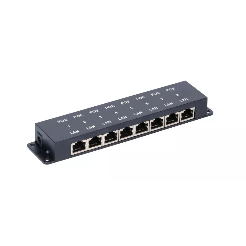 Extralink iniettore PoE 8 porte, 8x 100 Mb/s RJ45