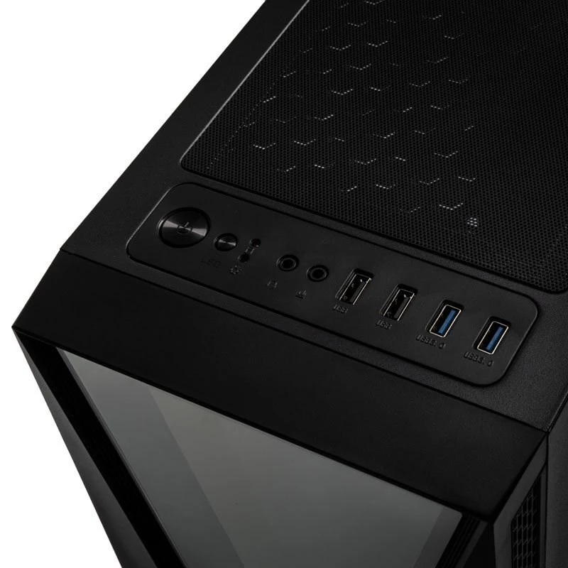Kolink VOID RGB case per PC tower, nero, con finestra, ventola LED, filtro antipolvere