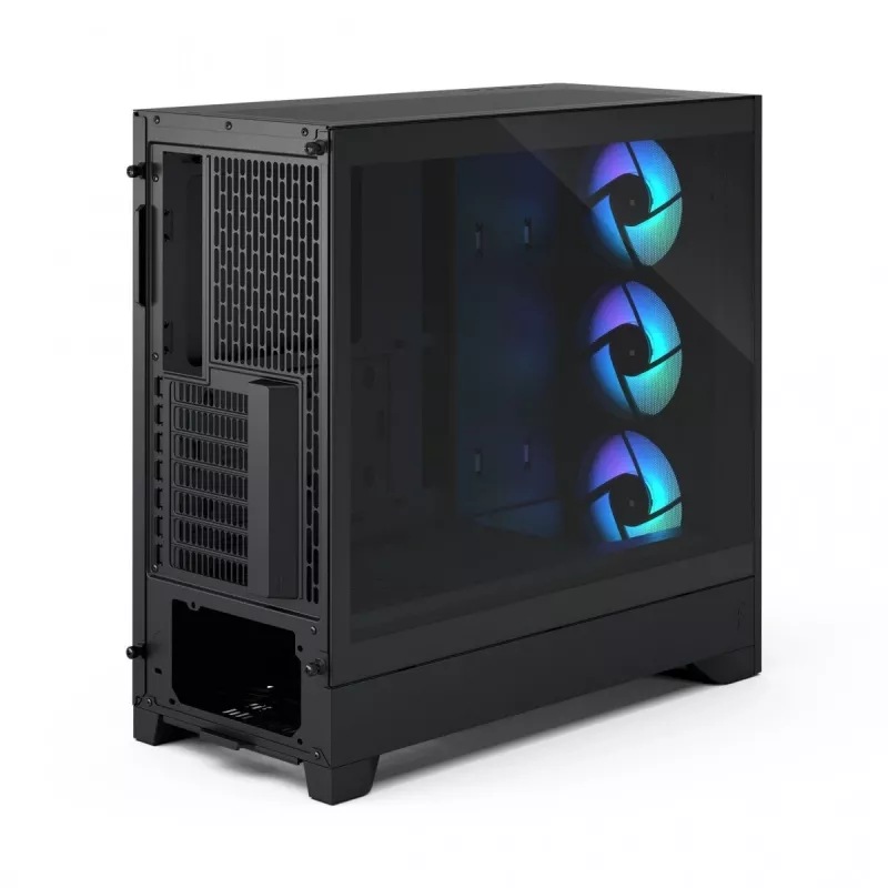 Fractal Design Pop 2 Air nero Solid case per PC midi-tower — supporto ATX, 3x ventole frontali 120 mm, vani per unità 2,5/3,5 pollici, 215×481×462 mm