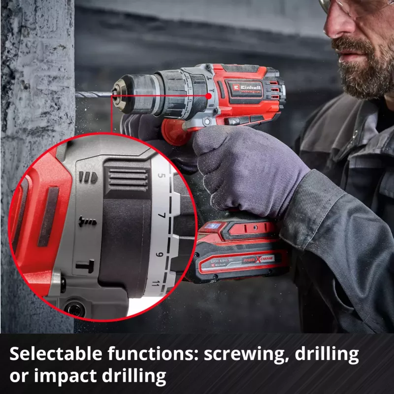 Trapano avvitatore a percussione a batteria EINHELL TP-CD 18/70 (modello 4514315) — solo corpo, senza batteria e caricabatterie