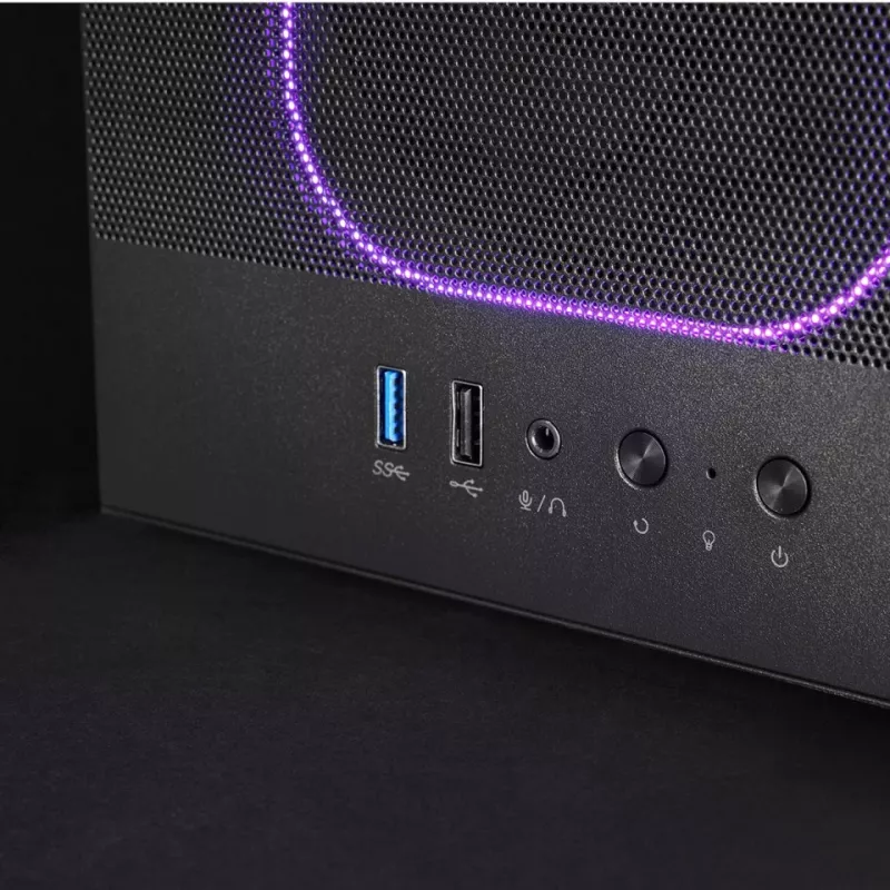 Case PC TACENS MARS MC-NEBULA Midi Tower con vetro temperato, quattro ventole aRGB da 120 mm, supporta ATX, GPU fino a 30,2 cm