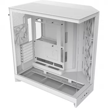 Case PC NZXT H9 Flow Midi Tower bianco – ATX/EATX/Micro ATX/Mini-ITX, 3x140mm anteriore, 1x120mm posteriore, 2 vani 3,5