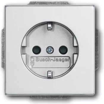 BUSCH JAEGER 2013-0-5272 - CEE 7/3 - 2P+E - argento - 250 V - 16 A - 63 mm