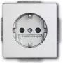 BUSCH JAEGER 2013-0-5272 - CEE 7/3 - 2P+E - argento - 250 V - 16 A - 63 mm