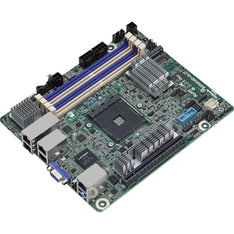 ASRock B550D4ID-2L2T Scheda madre AMD B550 Socket AM4 mini ITX (B550D4ID-2L2T)