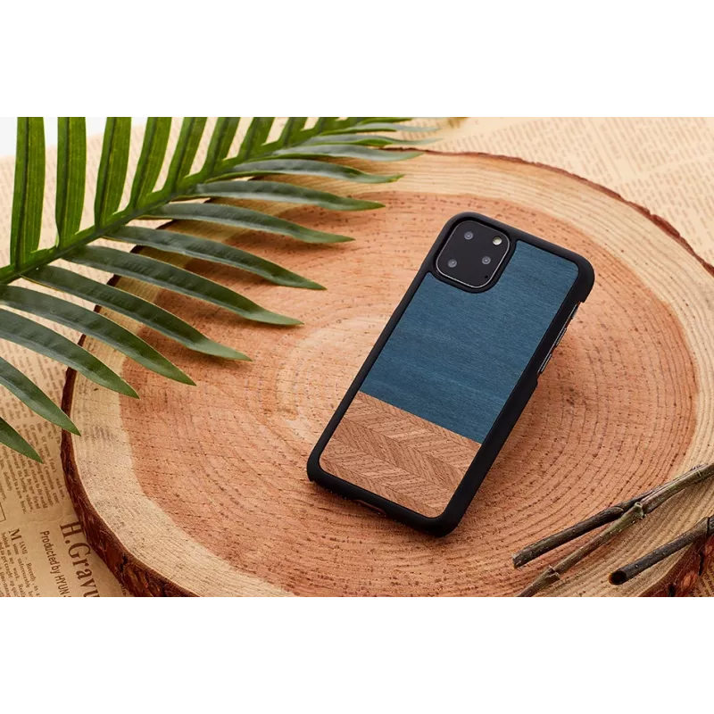 Custodia per cellulare Man and Wood per iPhone 11 Pro Max — denim nero, custodia protettiva
