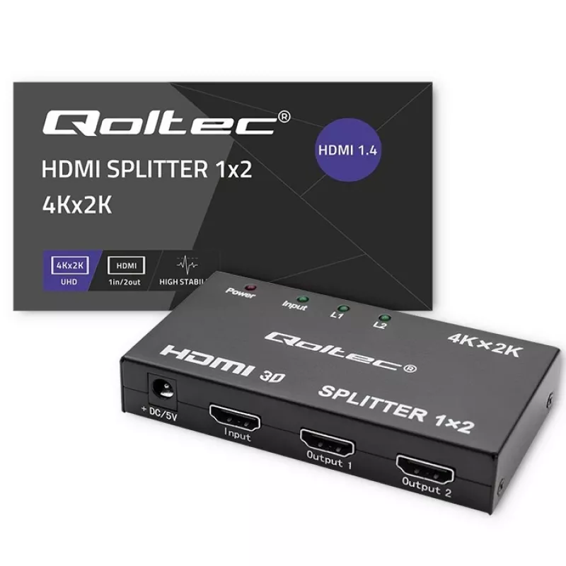 Splitter HDMI attivo 2 x HDMI 4Kx2K, 3,4 Gbit/s