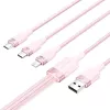 Cavo USB 2.0 A a 3in1 3A Vention CTPPG 1,5 m rosa