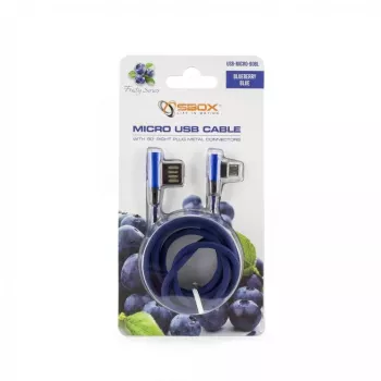 Sbox USB->Micro USB 90 M/M 1.5m USB-MICRO-90BL blueberry blu