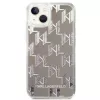 Karl Lagerfeld KLHCP14MLMNMS iPhone 14 Plus 6.7 custodia rigida argento / argento Liquid Glitter Monogram
