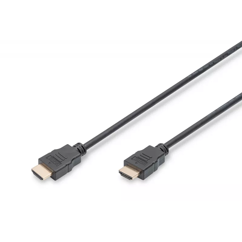 Assmann cavo di collegamento HDMI High Speed, Type-A M/M, 5,0 m, con Ethernet, ex HDMI 1.4, UL, nero, oro (AK-330114-050-S)