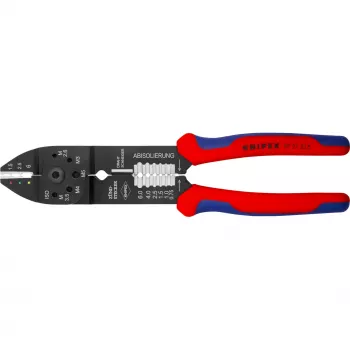 Knipex 97 21 215 pinza crimpatrice per cavi attrezzo crimpatura nero, blu, rosso