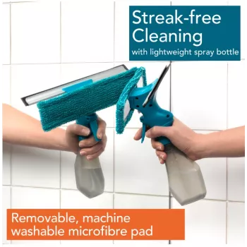 Pulizia finestre 2-in-1 spray Beldray LA024275TQEU7 – strumento spruzzatore e tergivetro