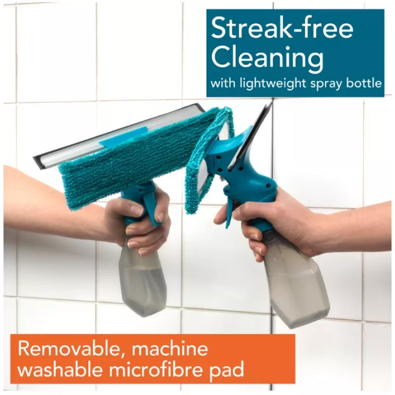 Pulizia finestre 2-in-1 spray Beldray LA024275TQEU7 – strumento spruzzatore e tergivetro
