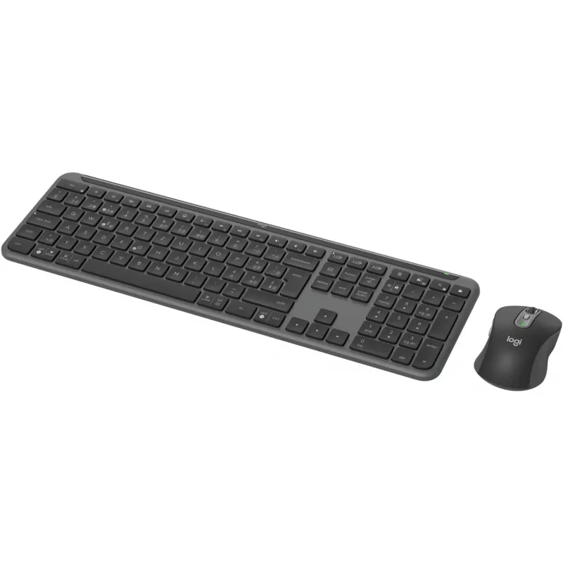 Logitech Signature Slim Combo MK950 for Business - Set tastiera e mouse - 100% - Full size - Wireless - Bluetooth 5.1 LE - QWERTZ - Svizzero - Grafite (920-012503)