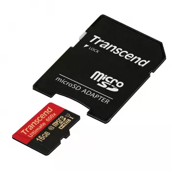 Transcend microSDHC MLC 16GB Class 10 UHS-I 600x + adattatore SD