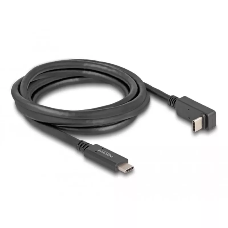 Cavo USB DeLOCK USB Type-C maschio su USB Type-C maschio angolare 2 m 5 Gbit/s 4K PD 60W
