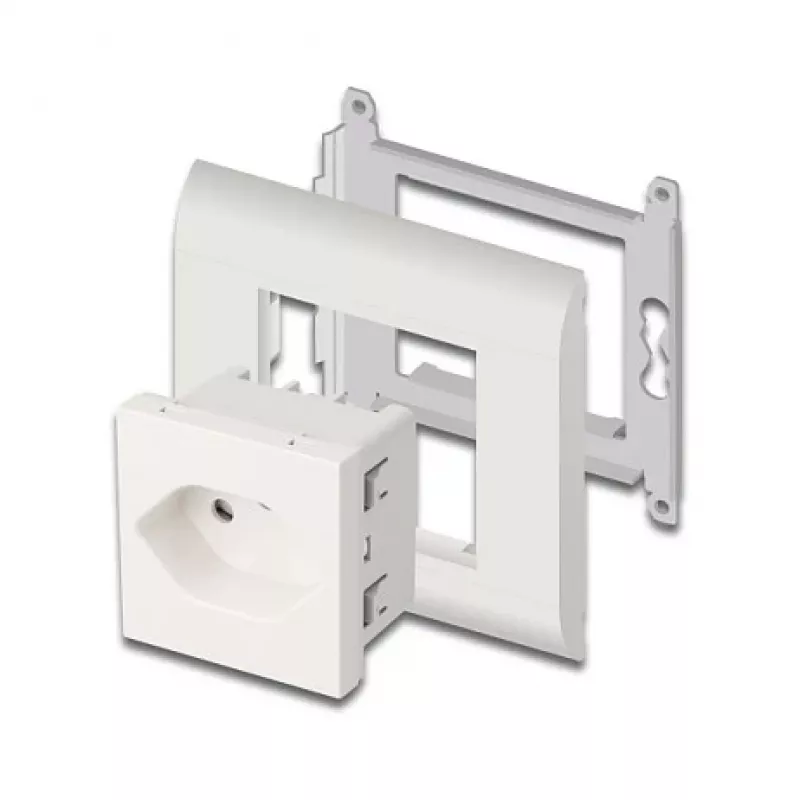 Presa con messa a terra DELOCK Easy 45 T13 Svizzera 45×45 mm, 250 V / 10 A, bianco