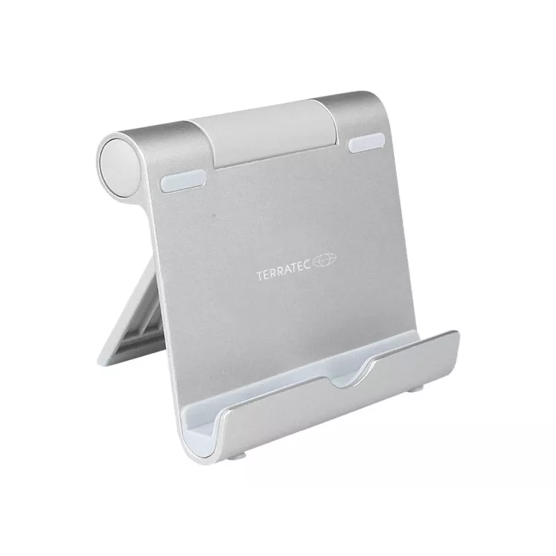 TERRATEC iTab S - Supporto per telefono cellulare / tablet - alluminio - argento - supporto da tavolo (219727)