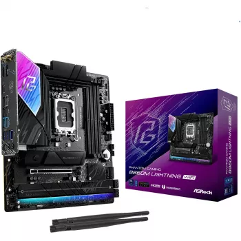 Scheda madre ASRock B860M Lightning WiFi — Intel B860, LGA1851, microATX, DDR5, 4 DIMM, Wi‑Fi 6E, 2.5Gb LAN, Thunderbolt 4