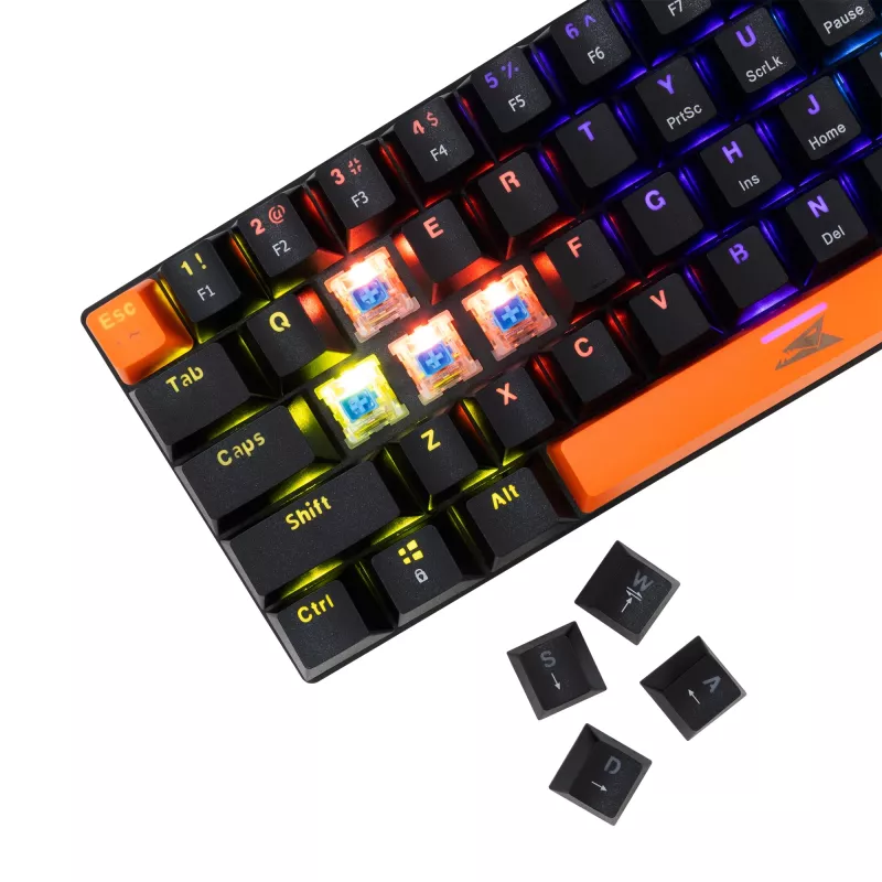 Tastiera meccanica Baracuda Dolphin nero layout US con switch Blue