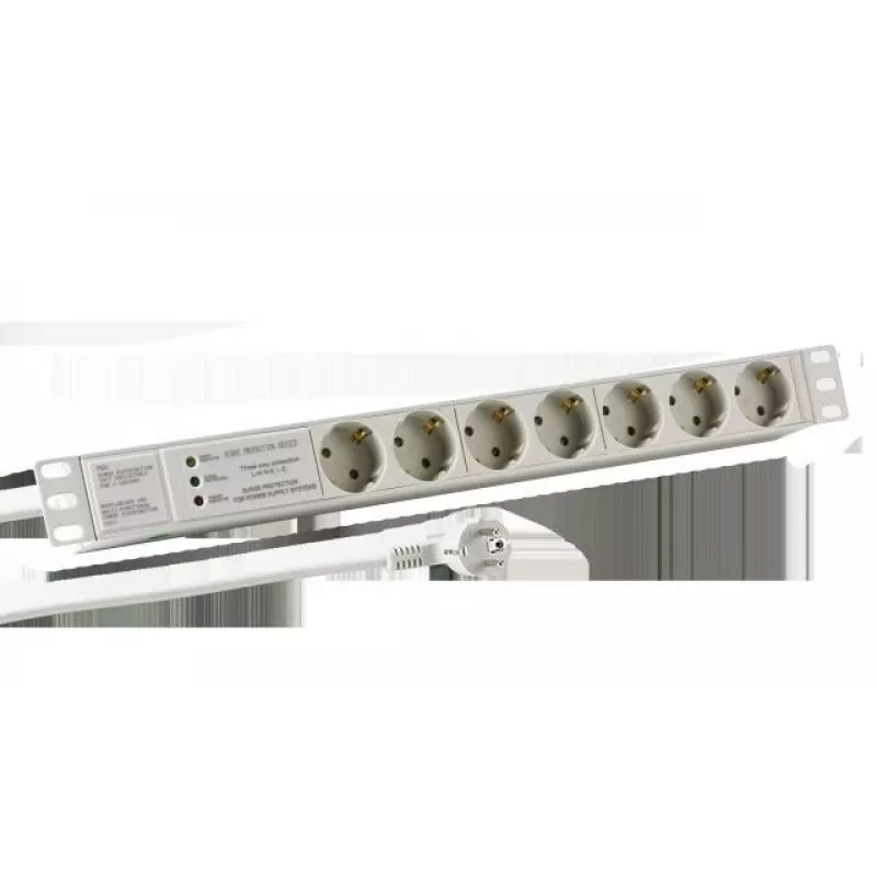 EFB Elektronik EK631DE.3GR Distributore di corrente 2 m 7 uscite AC per interni grigio chiaro