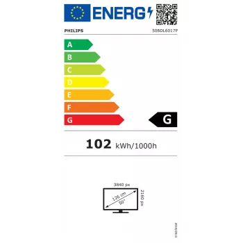 Philips 6000 Series 50BDL6017P schermo piatto digital signage 125,7 cm (49,5
