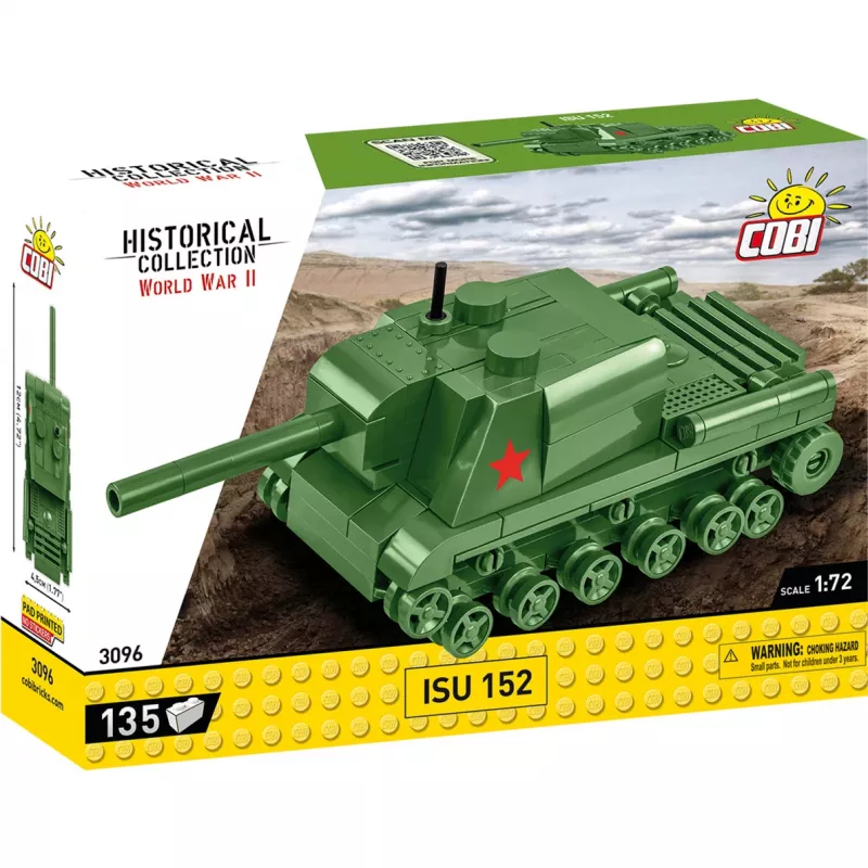 Kit di costruzione Cobi ISU 152 – tema Seconda Guerra Mondiale, 135 pezzi, verde