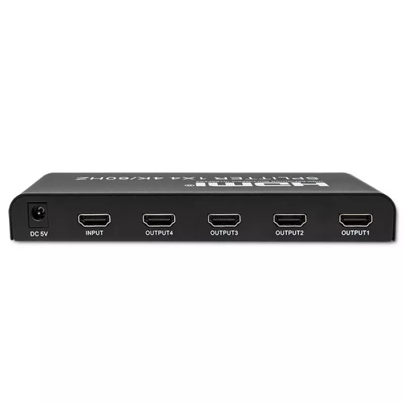 Qoltec 51799 Splitter HDMI attivo 4 x HDMI 4K x 2K | 6 Gb/s | 60 Hz