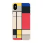 Custodia per cellulare man and wood per iPhone XS Max — retro in legno, cornice bianca