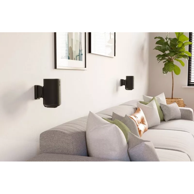 Supporto da parete Vogels | Supporto da parete per diffusore per Sonos Era 100 | Inclinabile, orientabile | Portata massima 7 kg | Nero