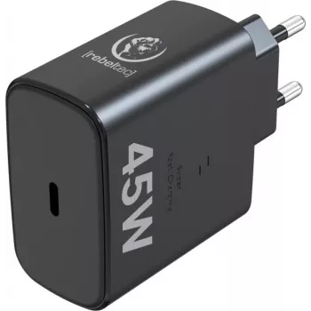 Caricabatterie rapido Rebeltec USB-C RBLAKT00026 45W per notebook e telefoni
