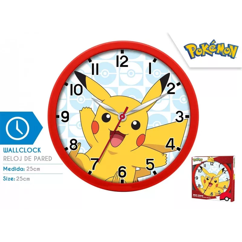 Orologio da parete Pokemon Pikachu 25cm