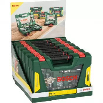 Set di punte per trapano/avvitatore V-Line TIN, 91 pezzi, set punte per trapano e avvitatore (verde)