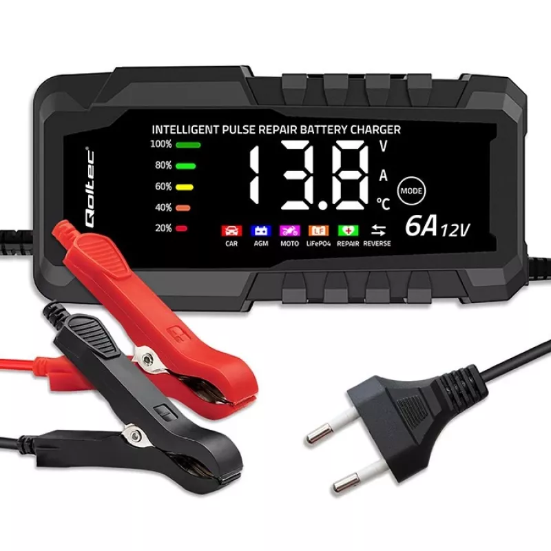 Caricabatterie 12V 6A raddrizzatore con funzione di riparazione