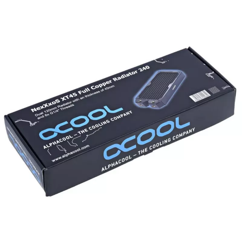 Alphacool NexXxoS XT45 Full Copper Radiatore – 240mm, nero