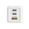 Alimentatore SAVIO LA-07 GaN 65W, USB, QC4.0+, PD 3.0, bianco